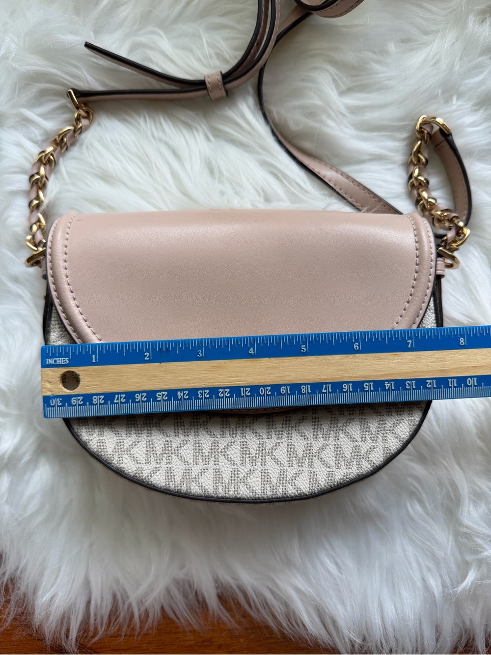 Michael Kors Blush Pink Logo Crescent Crossbody - Picture 6 of 6